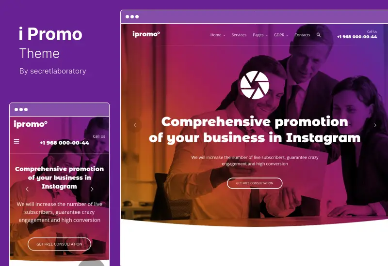iPromo Theme - Instagram Agency WordPress Theme