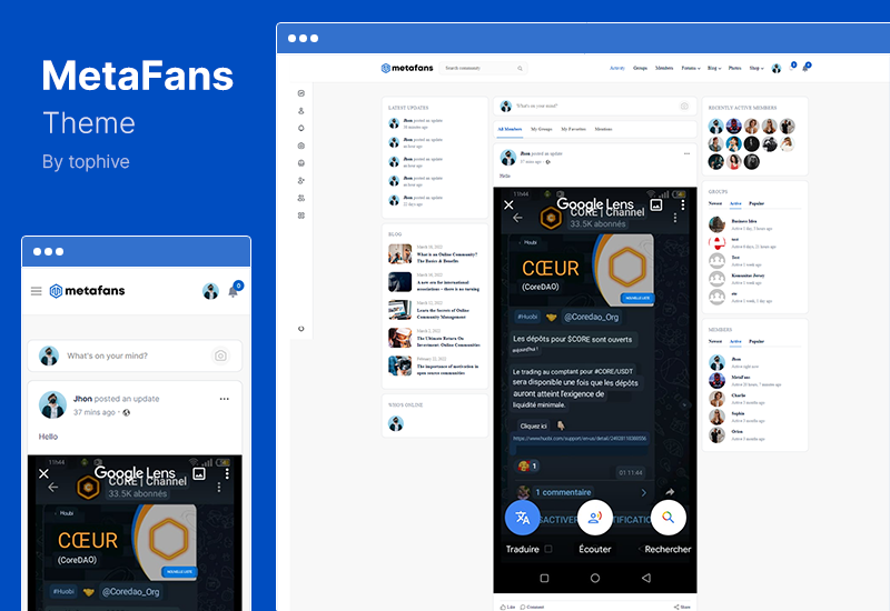 MetaFans Theme - Community & Social Network BuddyPress WordPress Theme