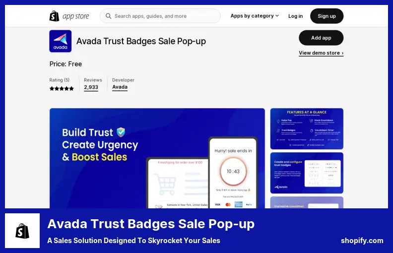 Avada Trust Badges Sale Pop‑up - a Sales Solution Designed to Skyrocket Your Sales