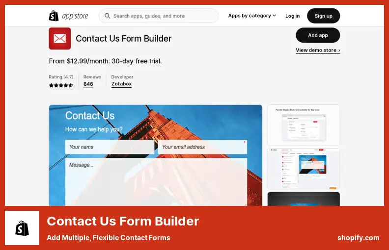 Contact Us Form Builder - Add Multiple, Flexible Contact Forms