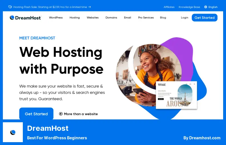 DreamHost - Best for WordPress Beginners