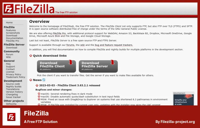 FileZilla - a Free FTP Solution