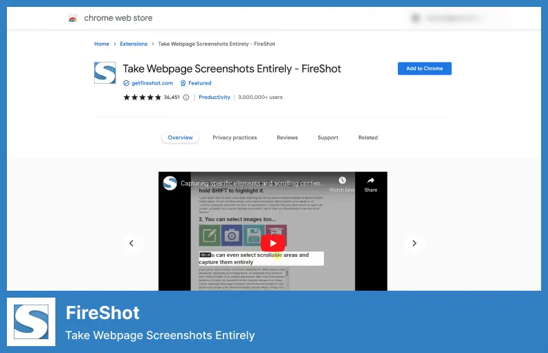 FireShot - Take Webpage Screenshots Entirely