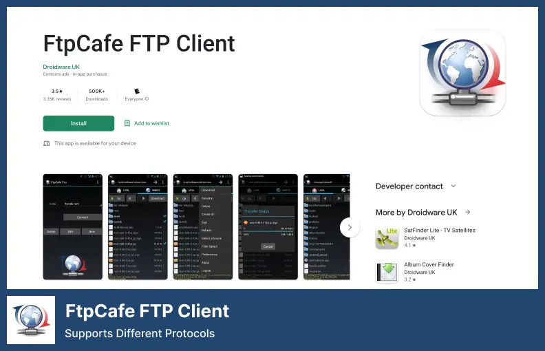 FtpCafe FTP Client - Supports Different Protocols