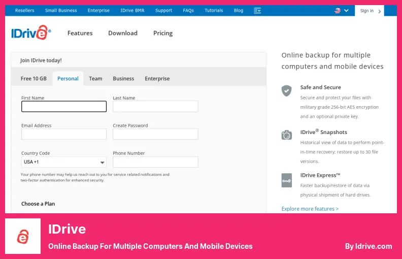 IDrive - Online Backup for Multiple Computers and Mobile Devices