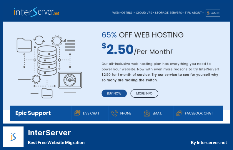 InterServer - Best Free Website Migration