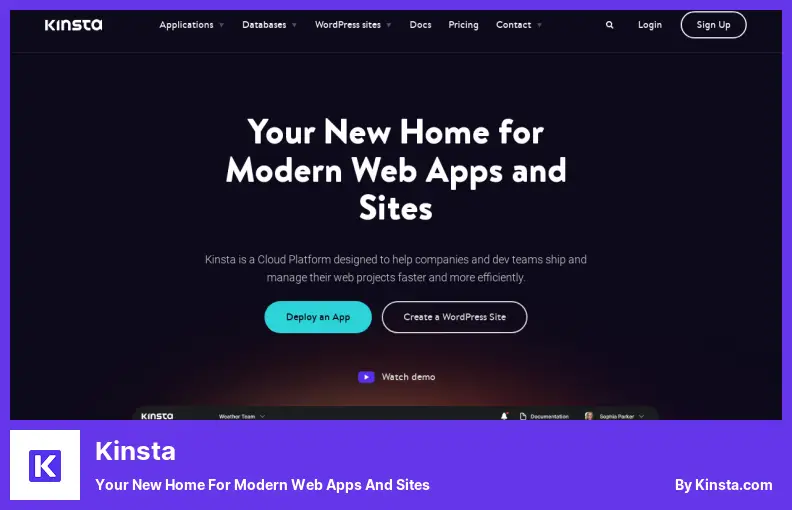 Kinsta - Your New Home for Modern Web Apps and Sites