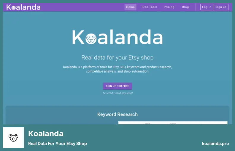Koalanda - Real Data for Your Etsy Shop