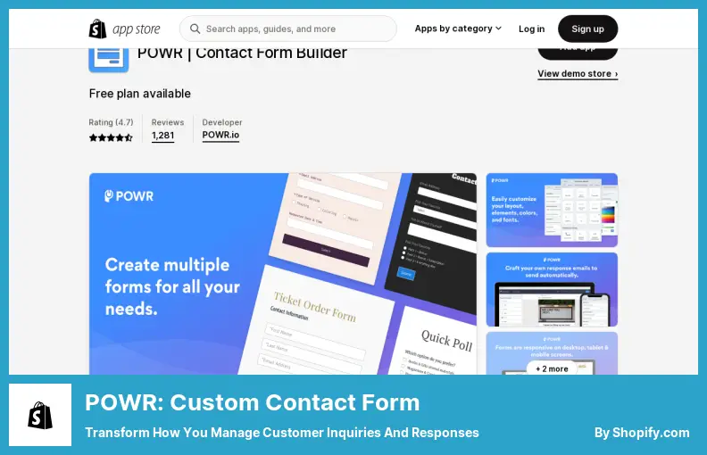 POWR: Custom Contact Form - Transform How You Manage Customer Inquiries and Responses