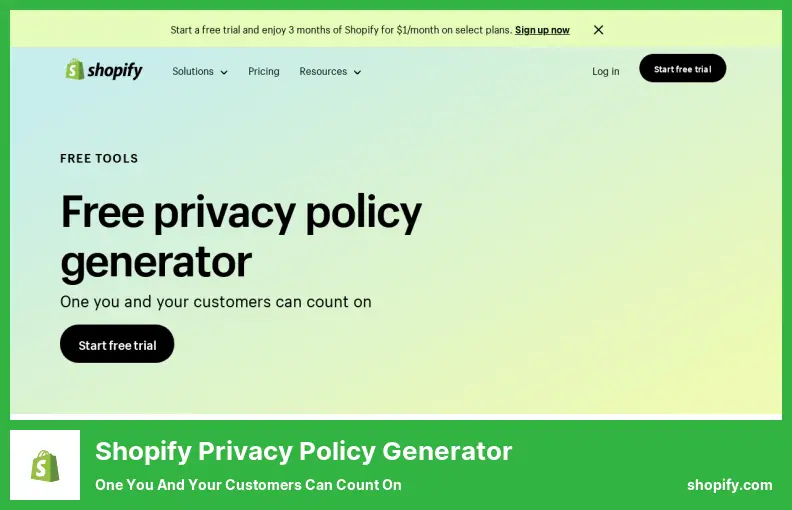 Shopify Privacy Policy Generator - One You and Your Customers Can Count On