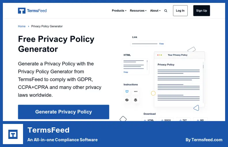 TermsFeed - an All-in-one Compliance Software