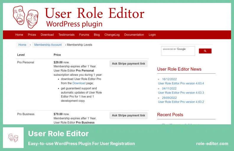 User Role Editor Plugin - Easy-to-use WordPress Plugin for User Registration