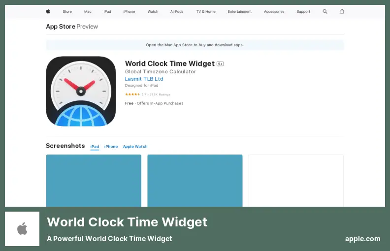 World Clock Time Widget - a Powerful World Clock Time Widget