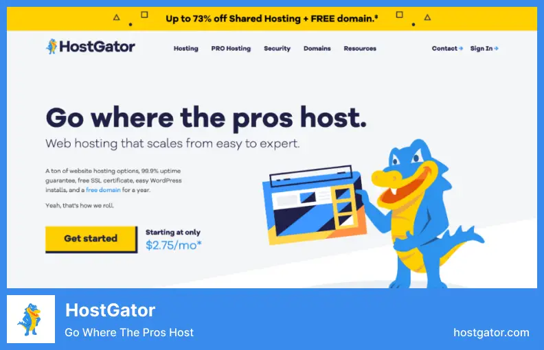 HostGator - Go Where The Pros Host