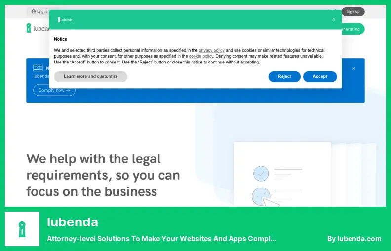 iubenda - Attorney-level Solutions to Make Your Websites and Apps Compliant