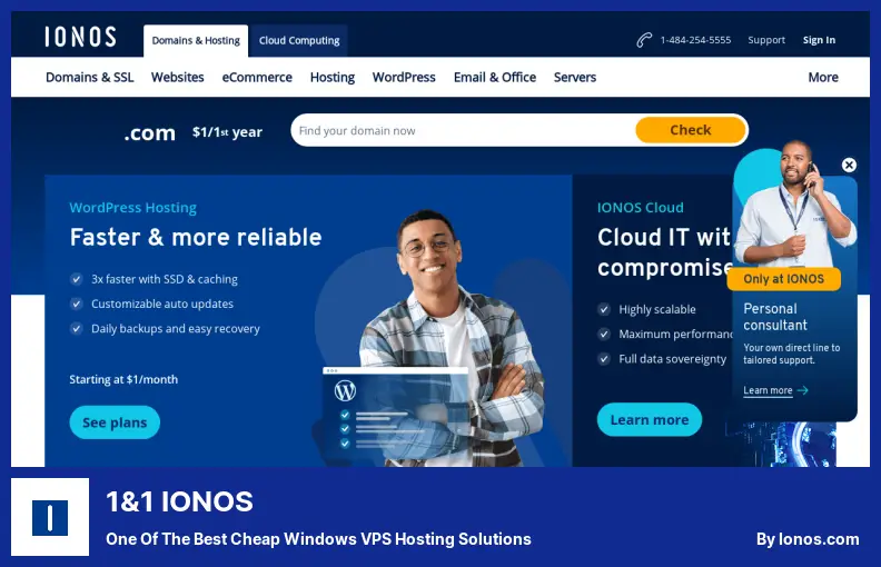 1&1 IONOS - One of The Best Cheap Windows VPS Hosting Solutions