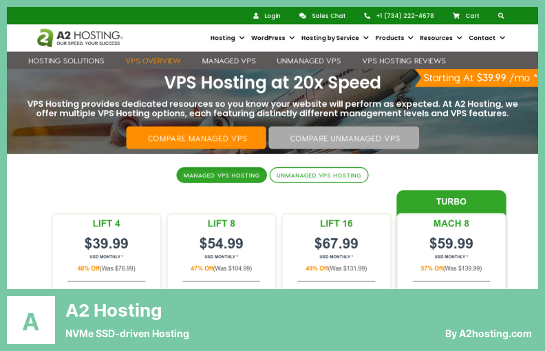 A2 Hosting - NVMe SSD-driven Hosting