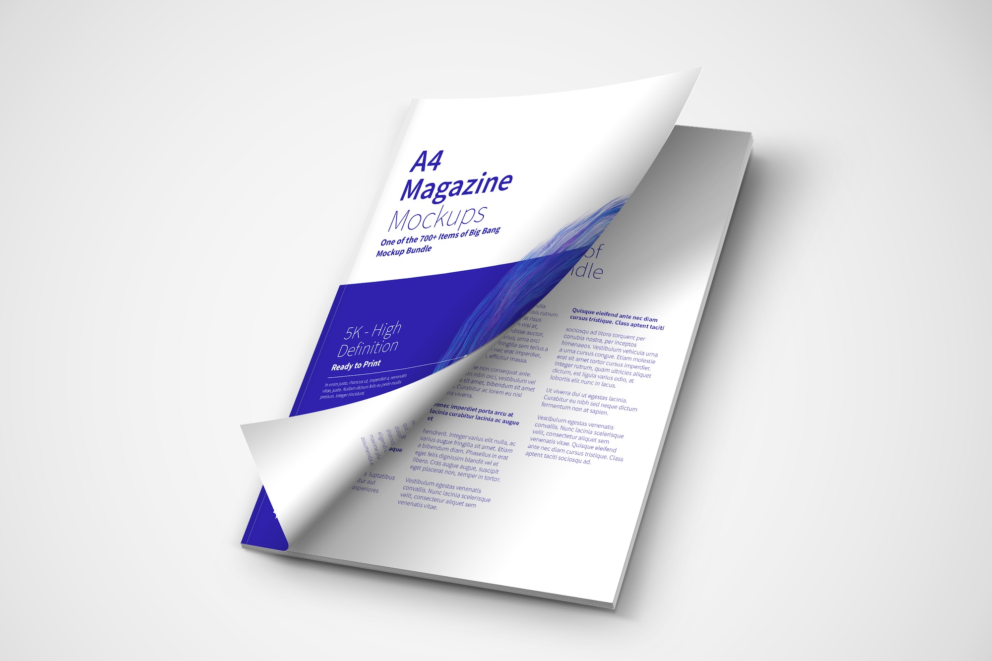 A4 Magazine Mockup Cover Opening - 