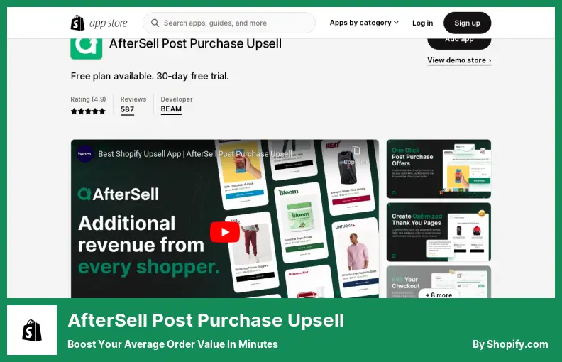 AfterSell Post Purchase Upsell - Boost Your Average Order Value in Minutes