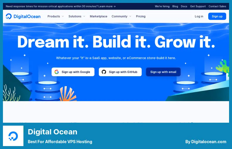 Digital Ocean - Best for Affordable VPS Hosting