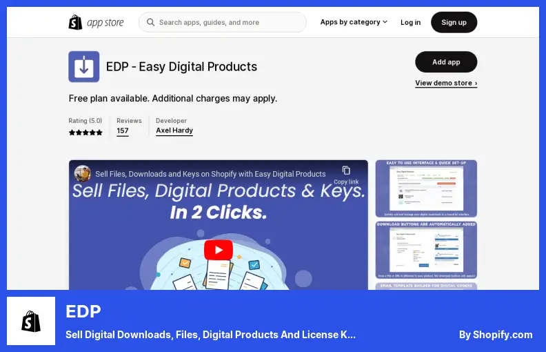 EDP - Sell Digital Downloads, Files, Digital Products and License Keys