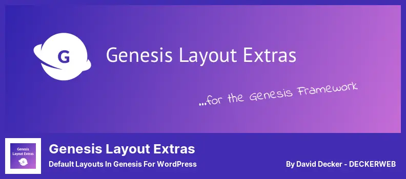 Genesis Layout Extras Plugin - Default Layouts in Genesis for WordPress