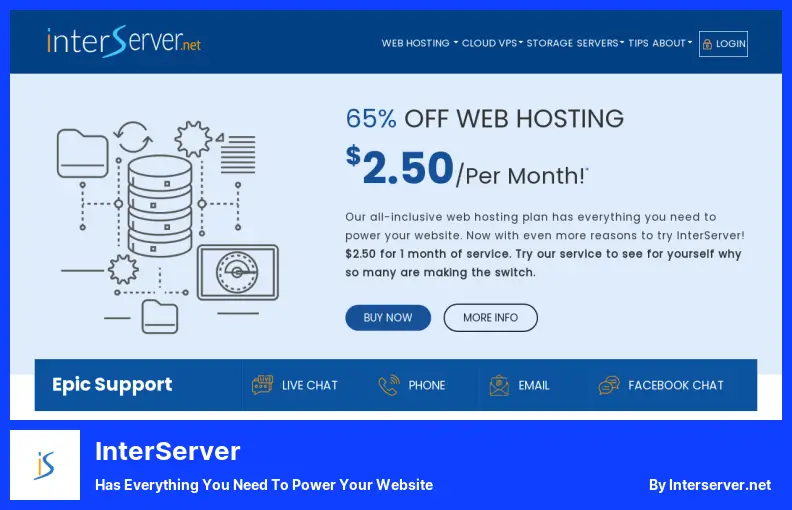 InterServer - has everything you need to power your website