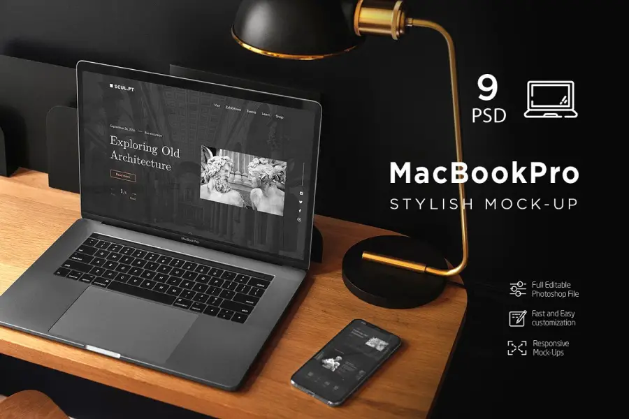 MacBook Pro Stylish MockUp - 