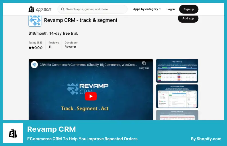 Revamp CRM - eCommerce CRM to Help You Improve Repeated Orders