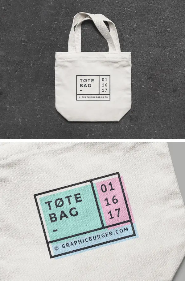 Small Canvas Tote Bag MockUp - 