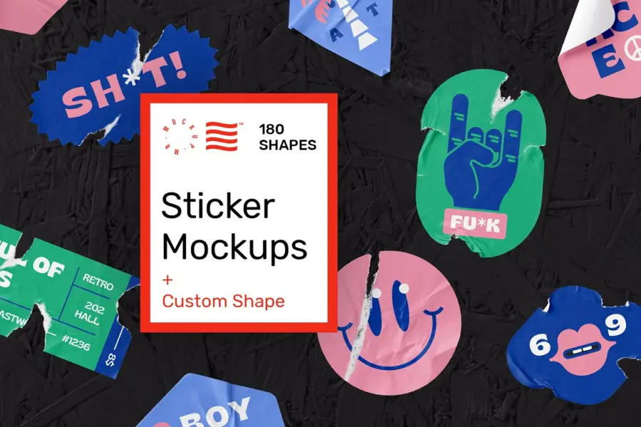 Sticker Mockups - Shape Generator - 