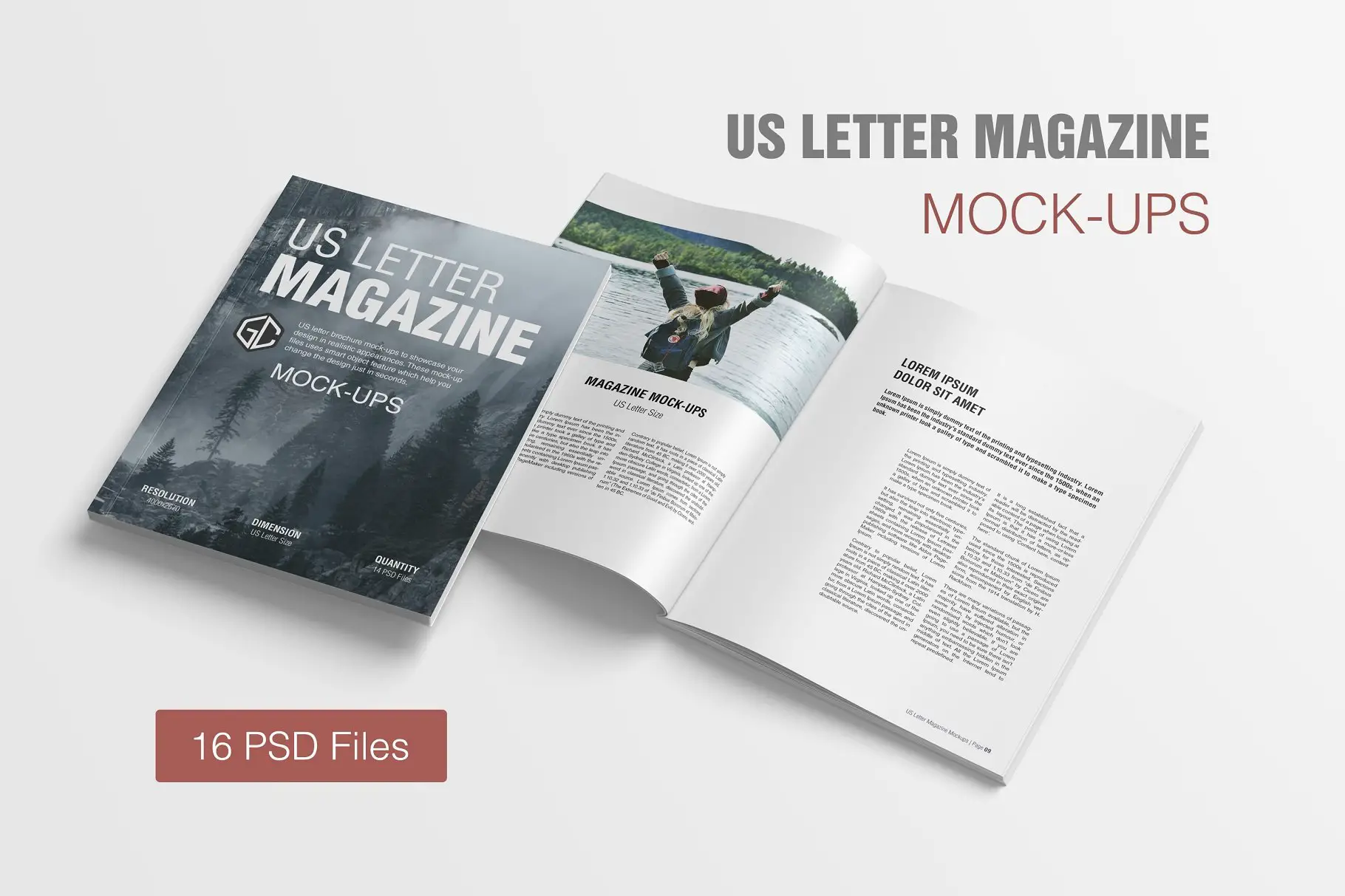 US Letter Magazine Mockup - 