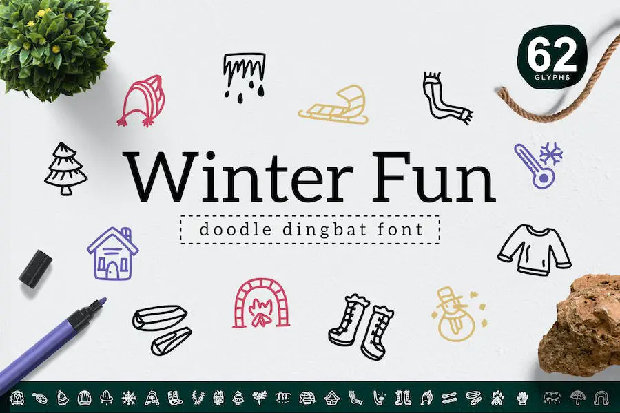 Winter Fun Dingbat - 