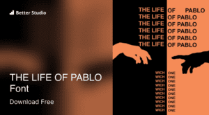 1 Download The Life Of Pablo Font Free Betterstudio.com  300x166 