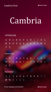 Cambria Font: Download Free Font