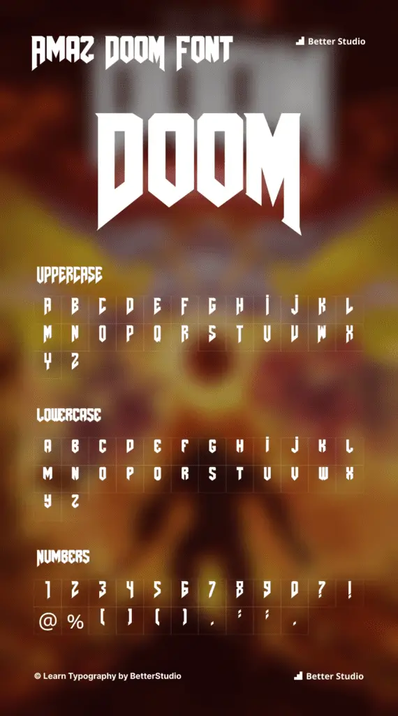 Doom Font: Download Free Font Now 2 doom font preview betterstudio.com