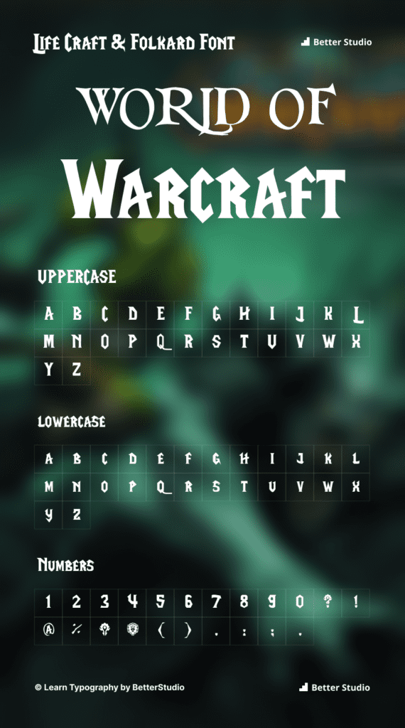 Download Free Font & Logo 2 world of warcraft font preview betterstudio.com