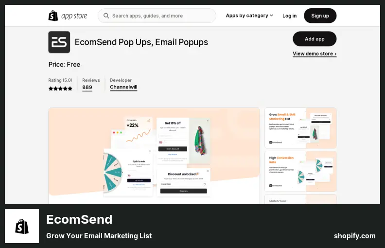 EcomSend - Grow Your Email Marketing List