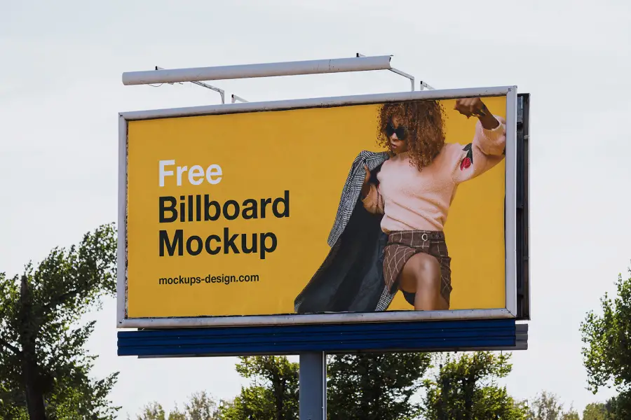 Free simple billboard mockup - 