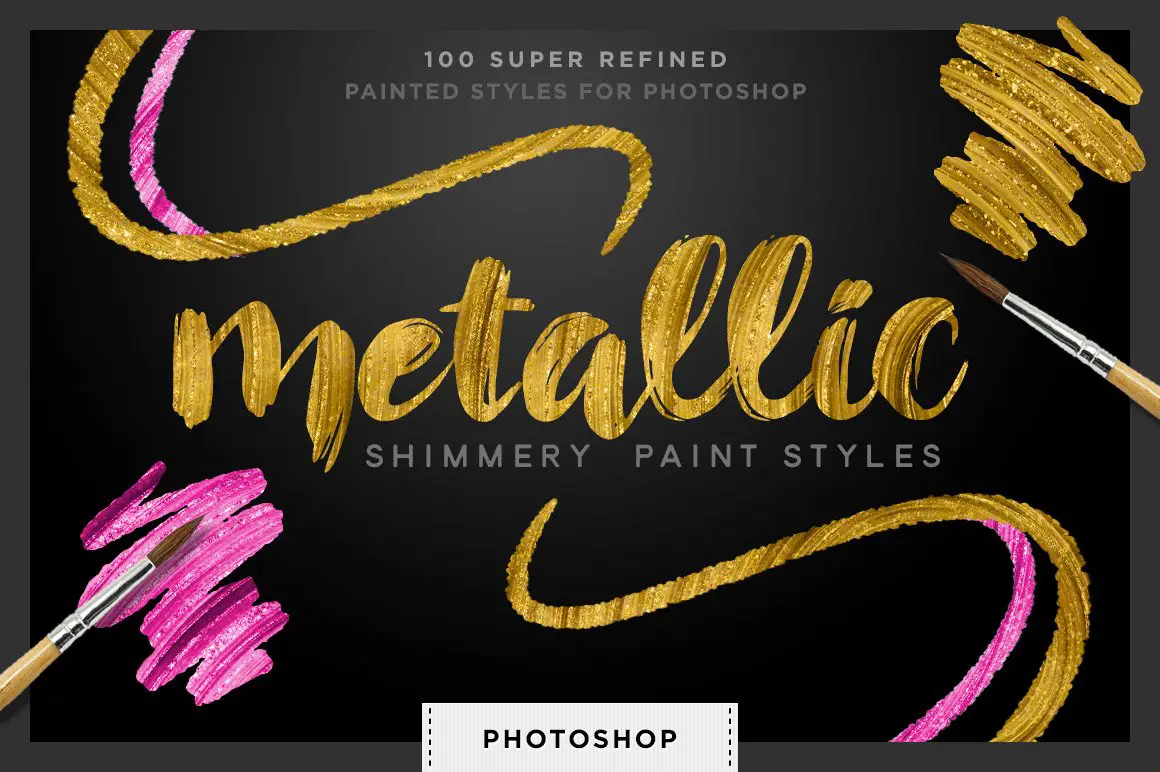 Shimmery Gold Styles for Photoshop - 