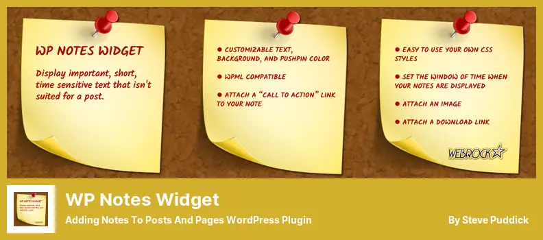 WP Notes Widget Plugin - Adding Notes to Posts and Pages WordPress Plugin