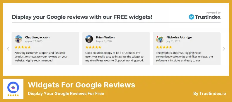 Widgets for Google Reviews Plugin - Display Your Google Reviews for Free