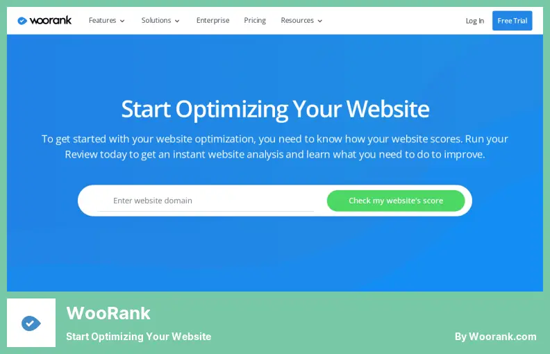 WooRank - Start Optimizing Your Website