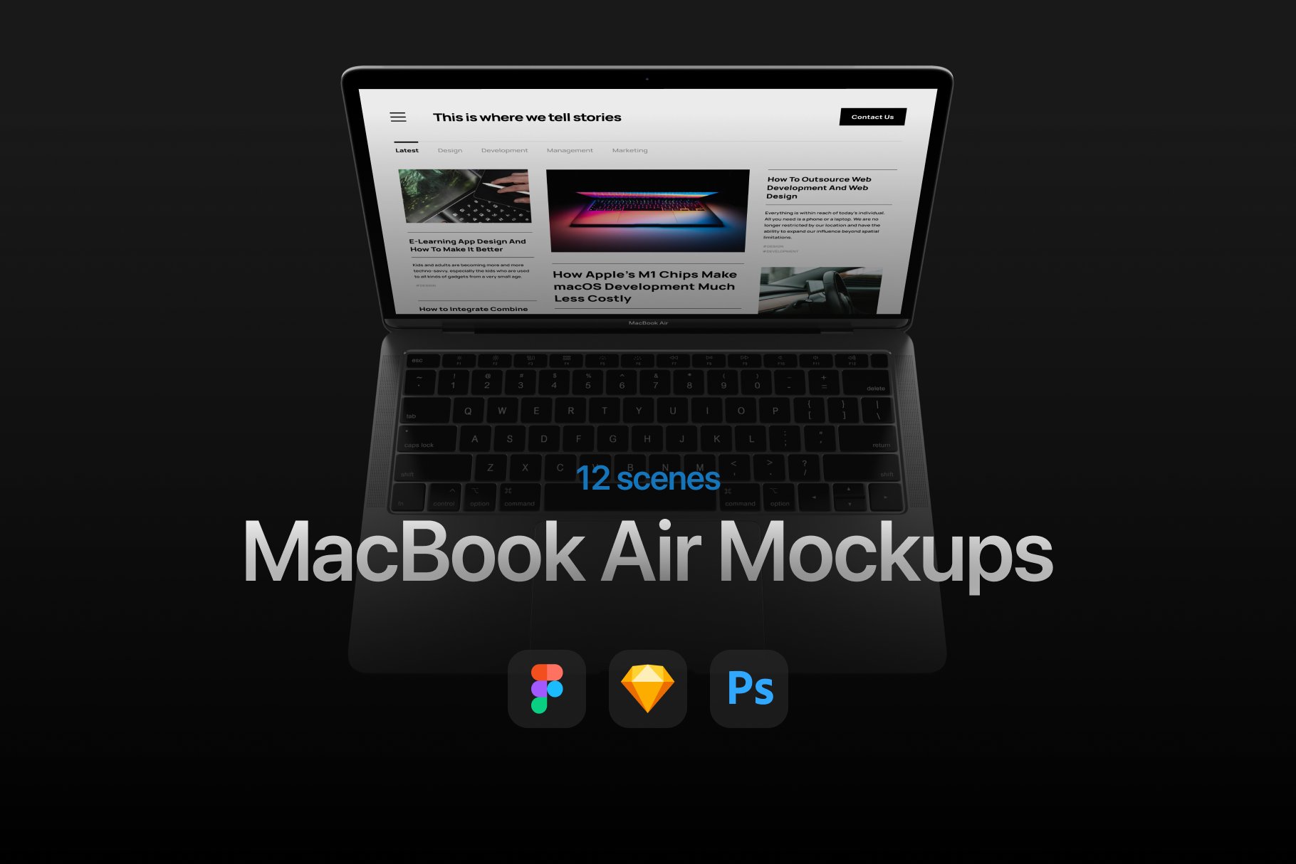 12 Most Popular MacBook Air Mockups - 