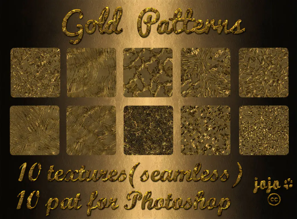 Gold Patterns (seamless textures) - 