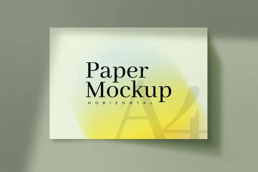 Horizontal Paper Mockup - 