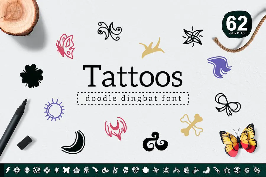 Tattoos Dingbat - 