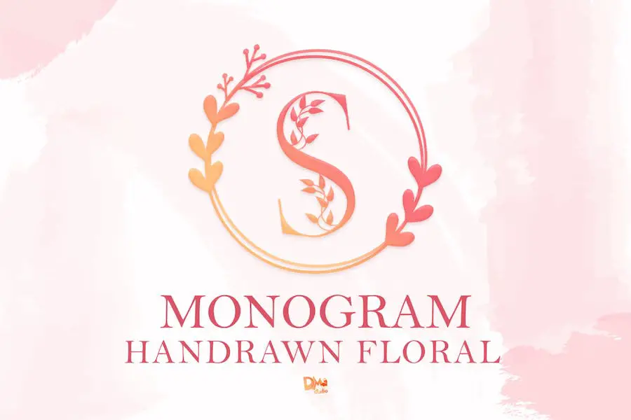 Monogram Handrawn Floral - 