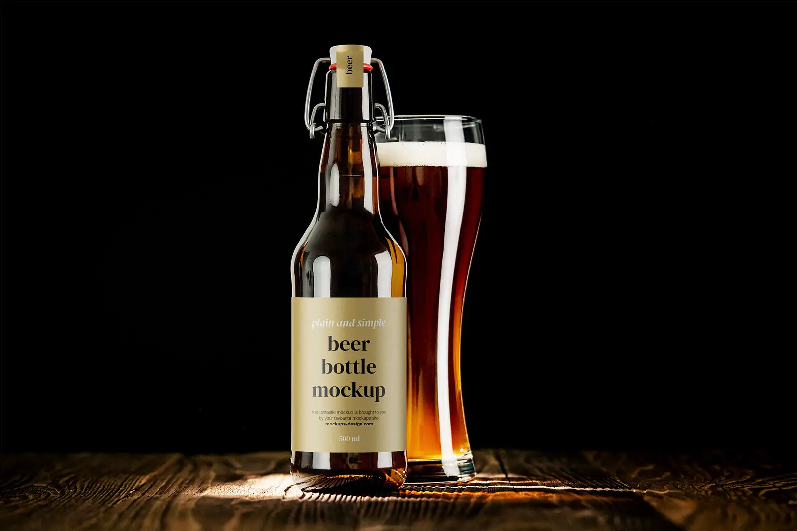 Beer bottle mockup - 
