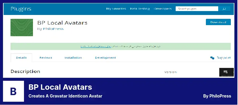 BP Local Avatars Plugin - Creates a Gravatar Identicon Avatar